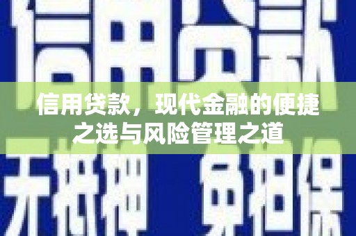 故城信用贷款，现代金融的便捷之选与风险管理之道