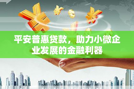 故城平安普惠贷款，助力小微企业发展的金融利器