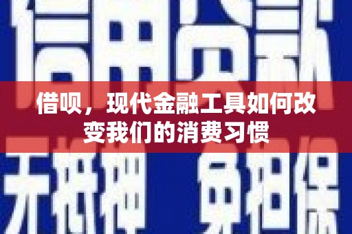 故城借呗，现代金融工具如何改变我们的消费习惯