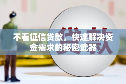 故城不看征信贷款，快速解决资金需求的秘密武器