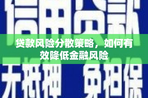 故城贷款风险分散策略，如何有效降低金融风险