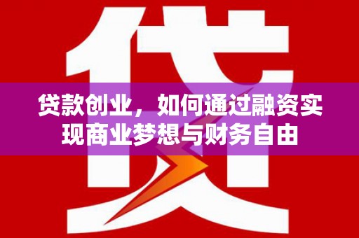 故城贷款创业，如何通过融资实现商业梦想与财务自由