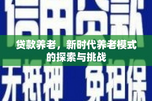 故城贷款养老，新时代养老模式的探索与挑战