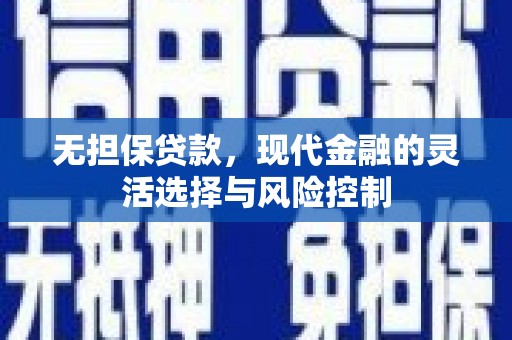 故城无担保贷款，现代金融的灵活选择与风险控制