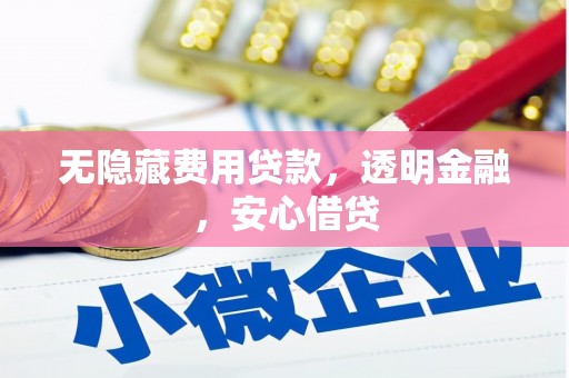 故城无隐藏费用贷款，透明金融，安心借贷