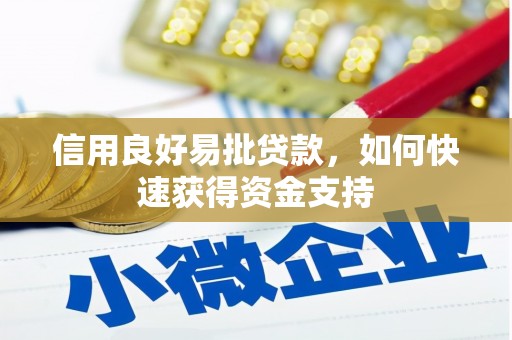 故城信用良好易批贷款，如何快速获得资金支持