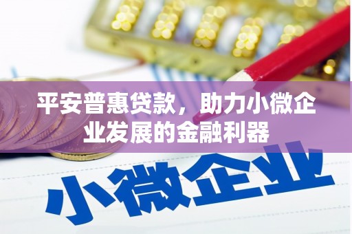 故城平安普惠贷款，助力小微企业发展的金融利器