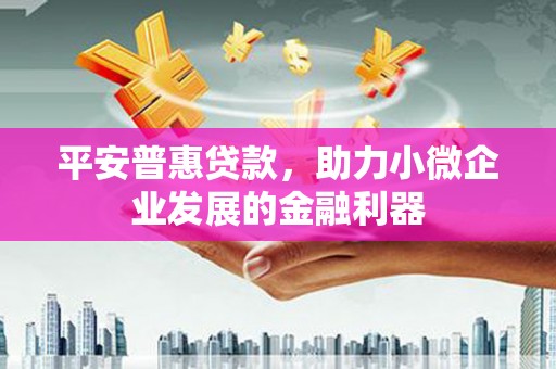 故城平安普惠贷款，助力小微企业发展的金融利器