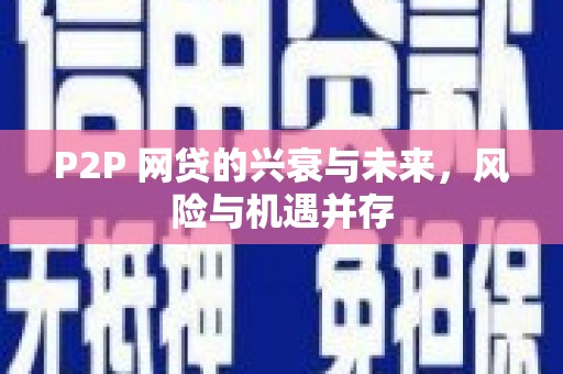 故城P2P 网贷的兴衰与未来，风险与机遇并存