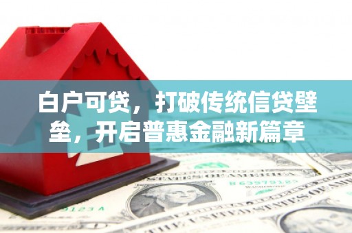 故城白户可贷，打破传统信贷壁垒，开启普惠金融新篇章
